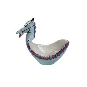 Vintage Aldo Raymor Londi Bitossi Pottery Horse Dish Bowl Planter Italy